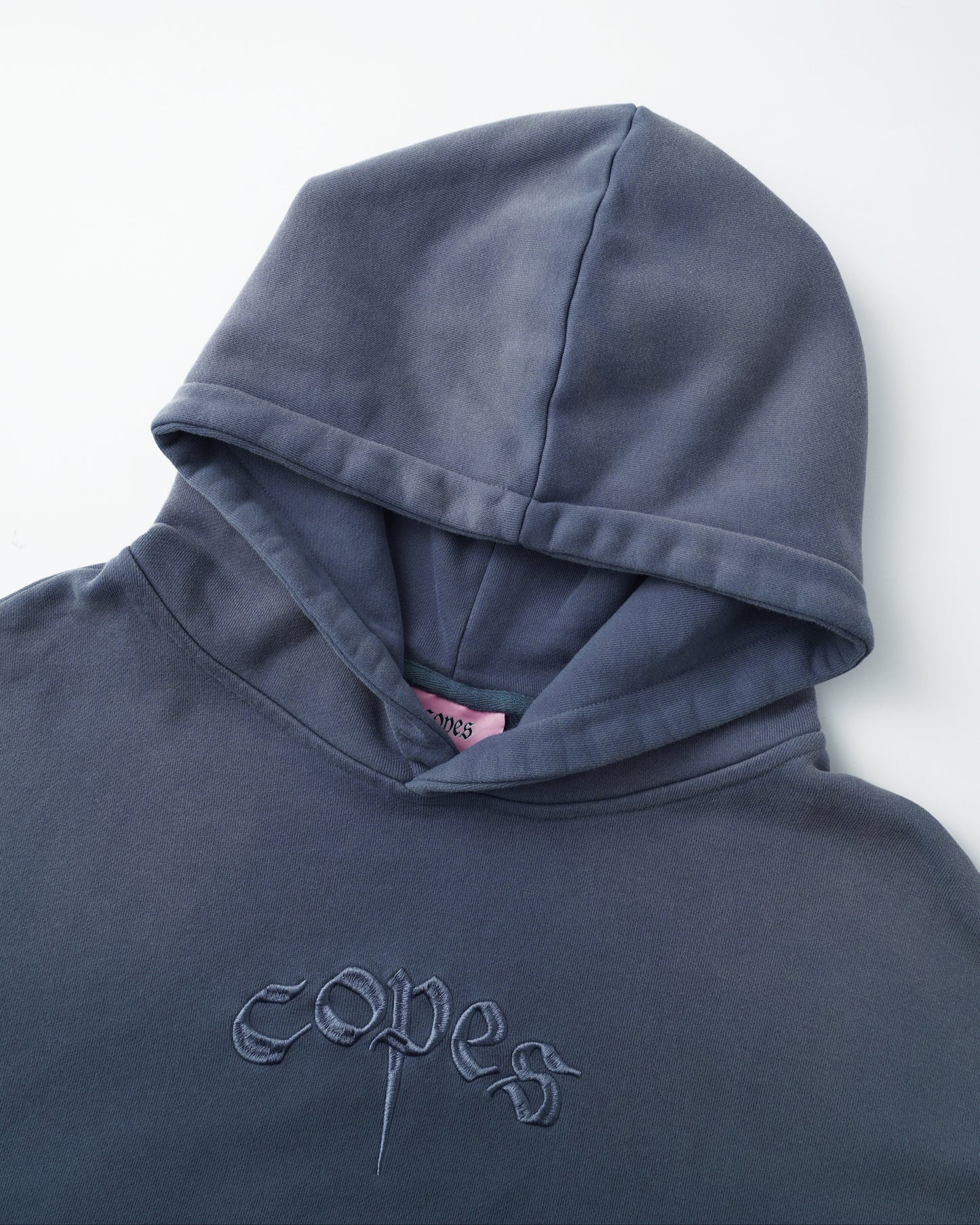 Copes Heavyweight French Terry Sun Washed Embroidered Logo Hoodie (Eeore)