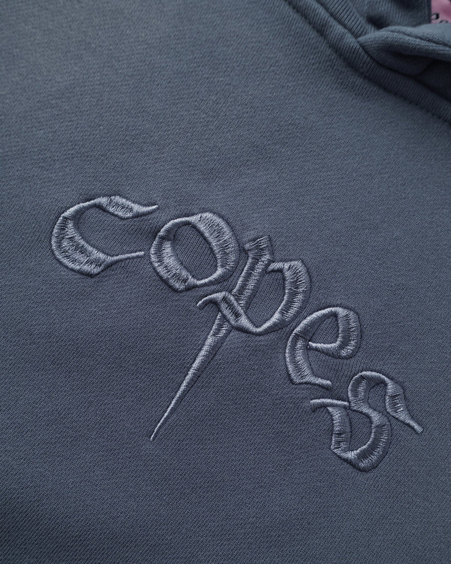 Copes Heavyweight French Terry Sun Washed Embroidered Logo Hoodie (Eeore)