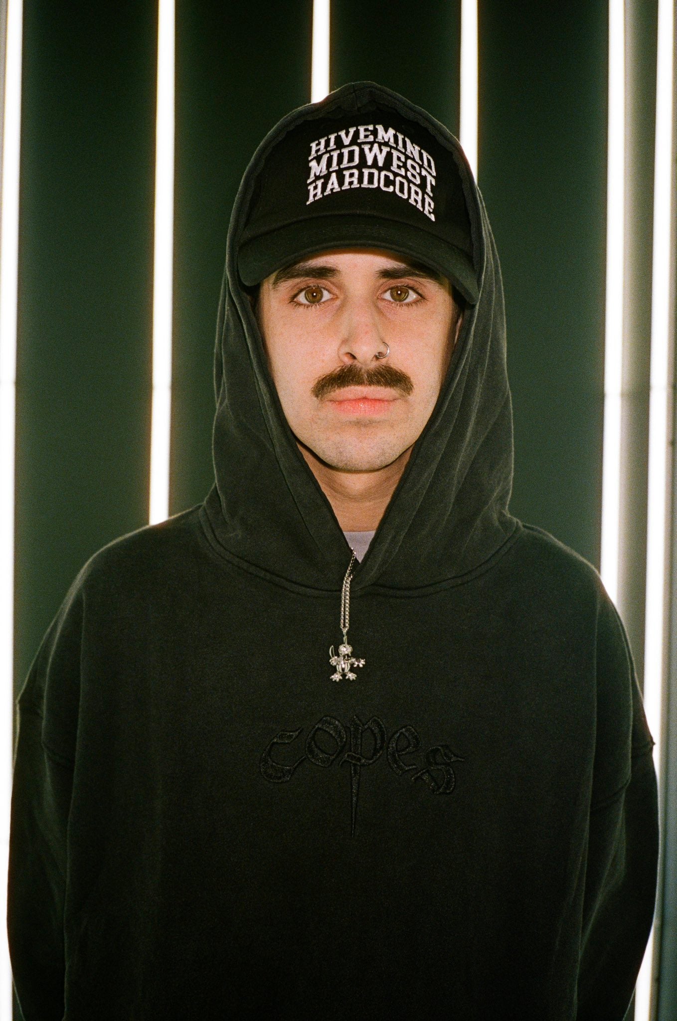 Copes Heavyweight French Terry Stone Washed Embroidered Logo Hoodie