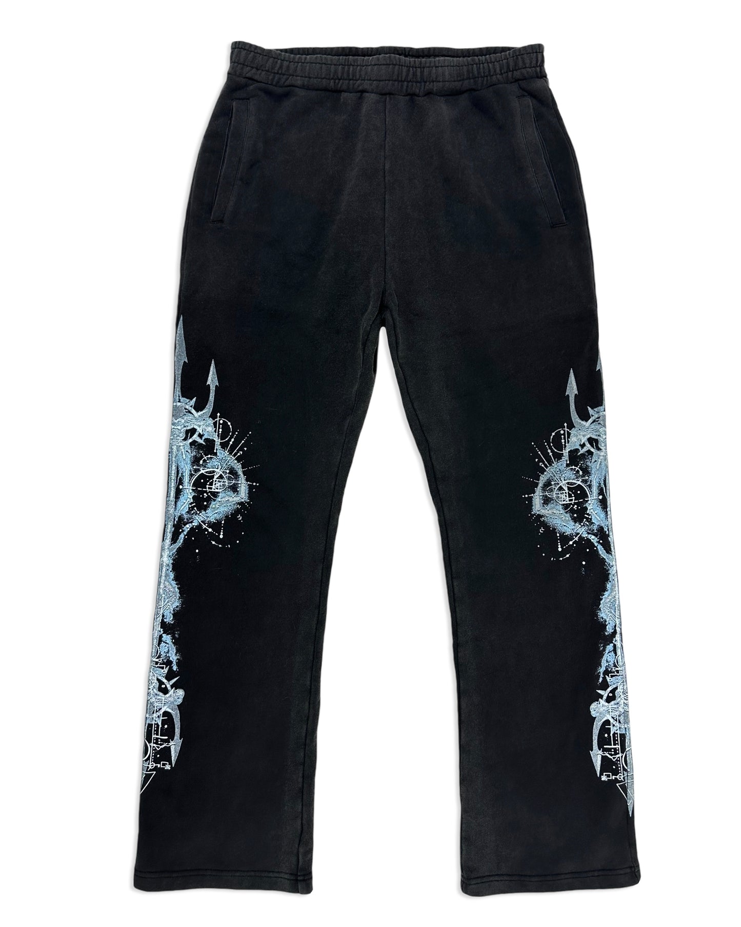 Investigate Antarctica 'Cyber Trident' French Terry Sweats Black