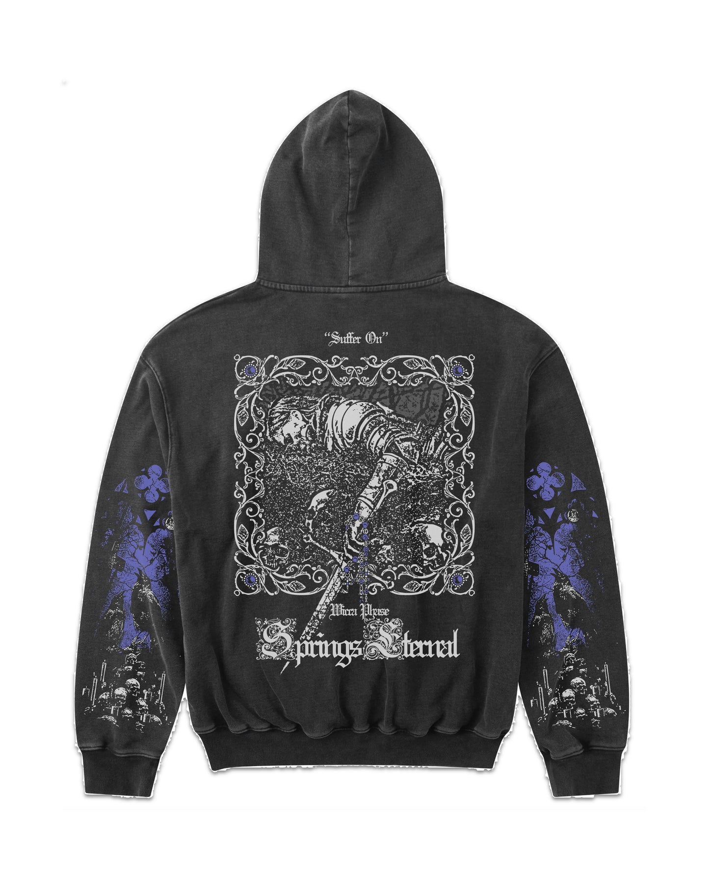 Wicca Phase 'Midnight at the Castle Moorlands' Heavyweight French Terry Stone Washed Hoodie