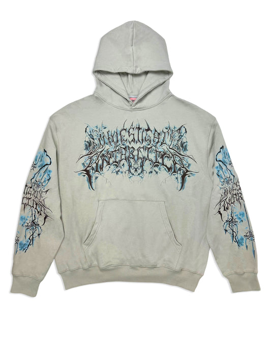 Investigate Antarctica 'Cyber Trident' French Terry Hoodie Grey