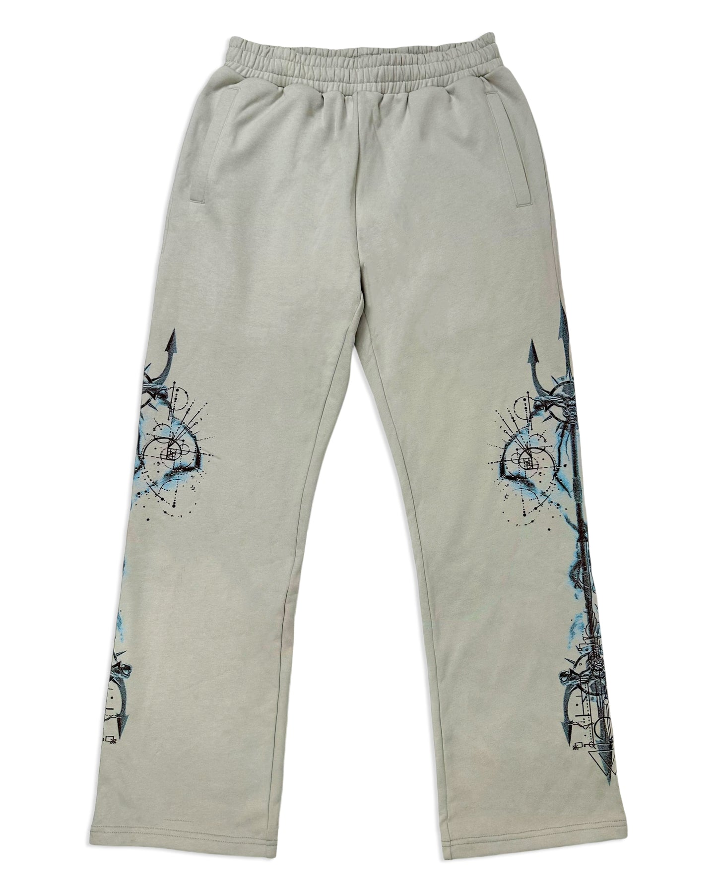 Investigate Antarctica 'Cyber Trident' French Terry Sweats Grey