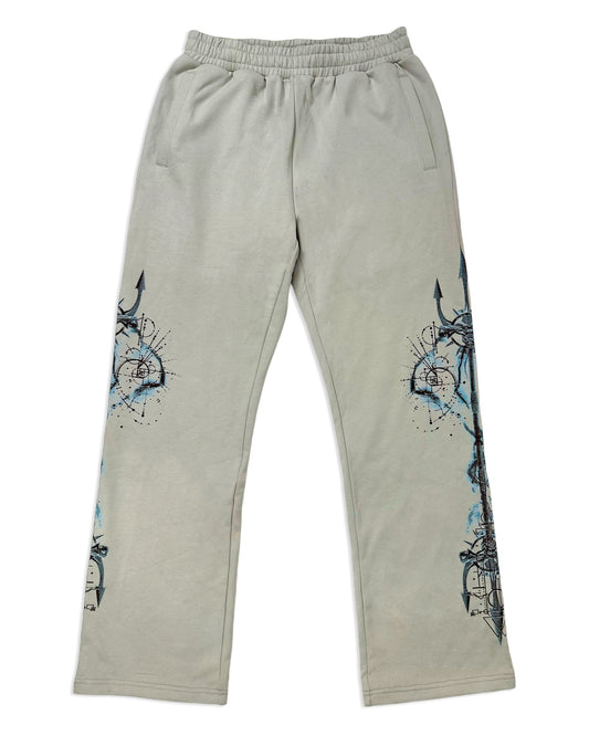 Investigate Antarctica 'Cyber Trident' French Terry Sweats Grey