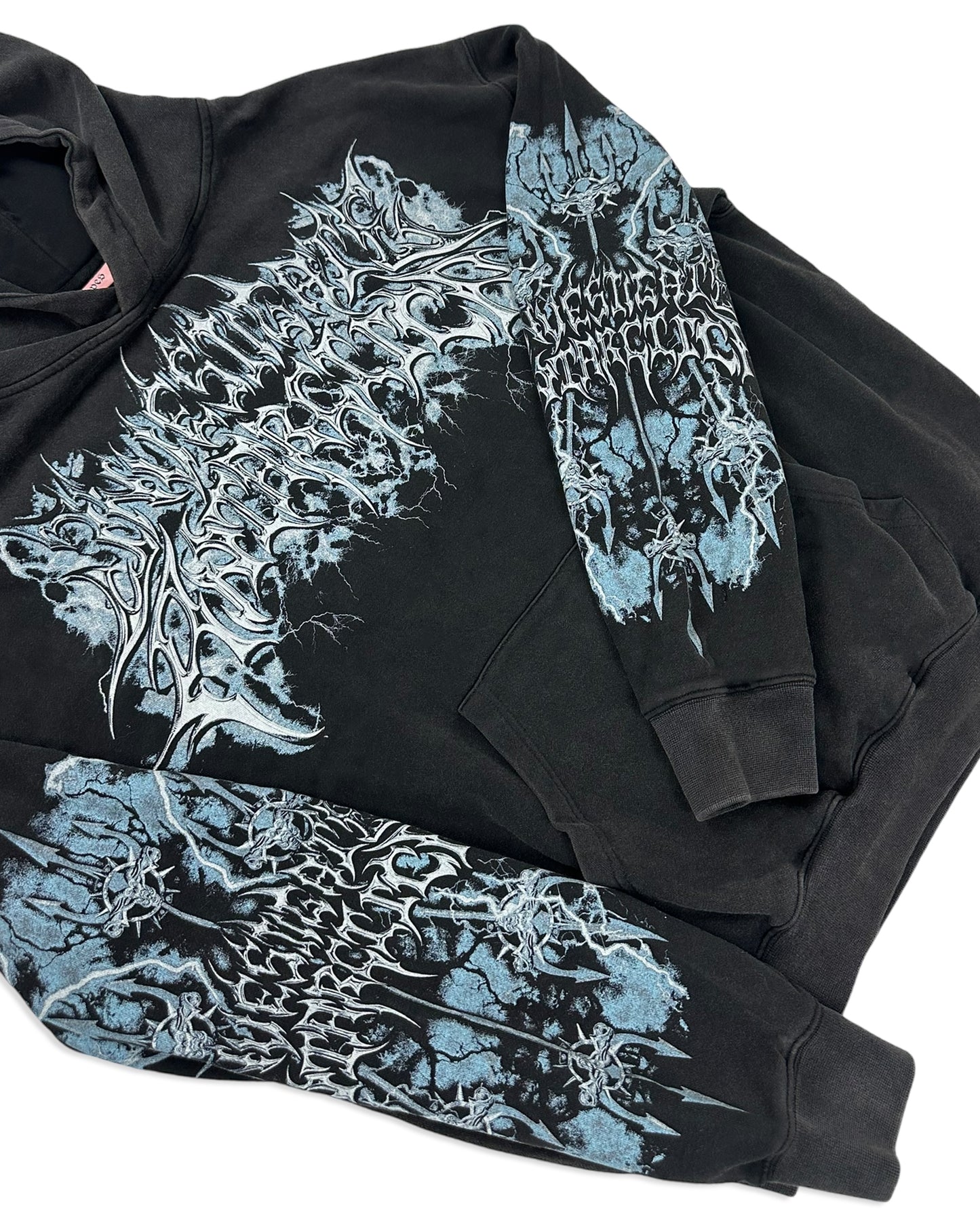 Investigate Antarctica 'Cyber Trident' French Terry Hoodie Black