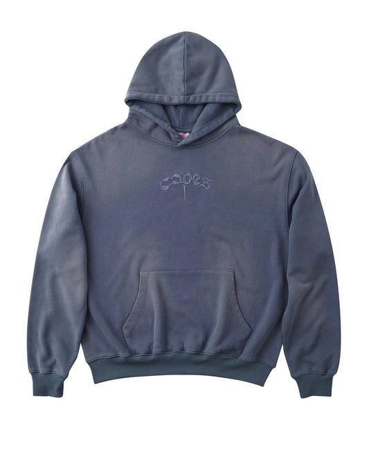 Copes Heavyweight French Terry Sun Washed Embroidered Logo Hoodie (Eeore)