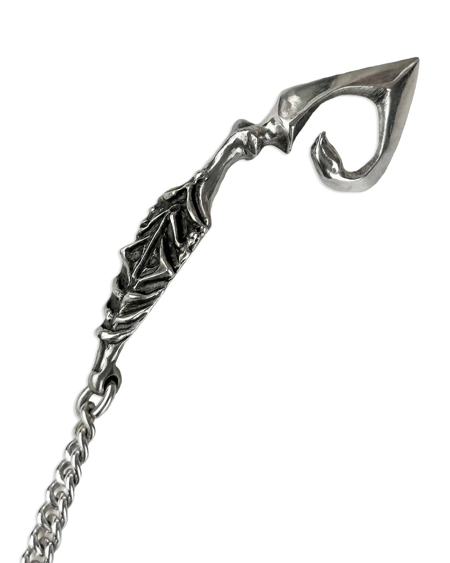 Sterling Silver Pant Chain With Attached Pool Chalk Holder Handmade By Tobo Silver