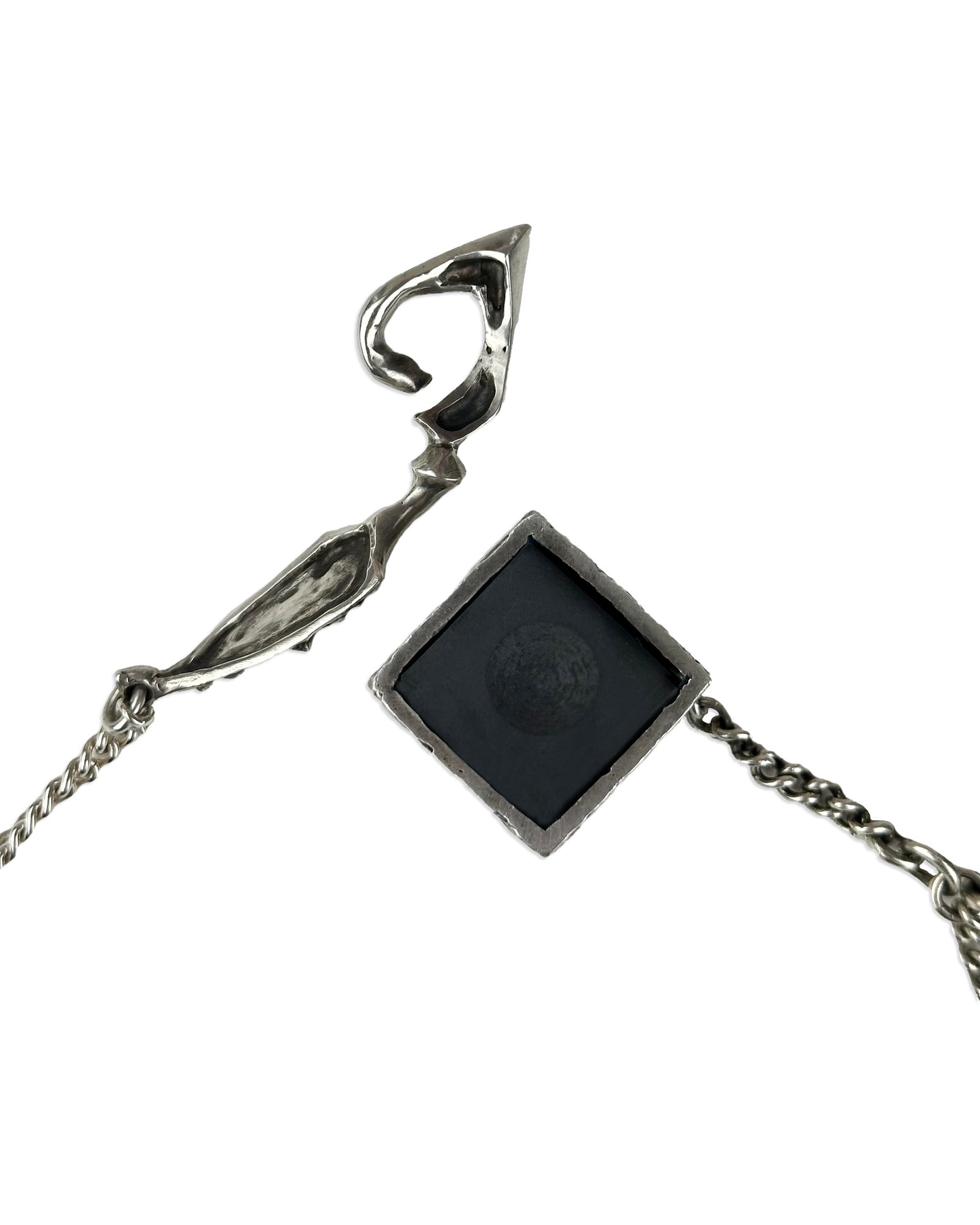 Sterling Silver Pant Chain With Attached Pool Chalk Holder Handmade By Tobo Silver