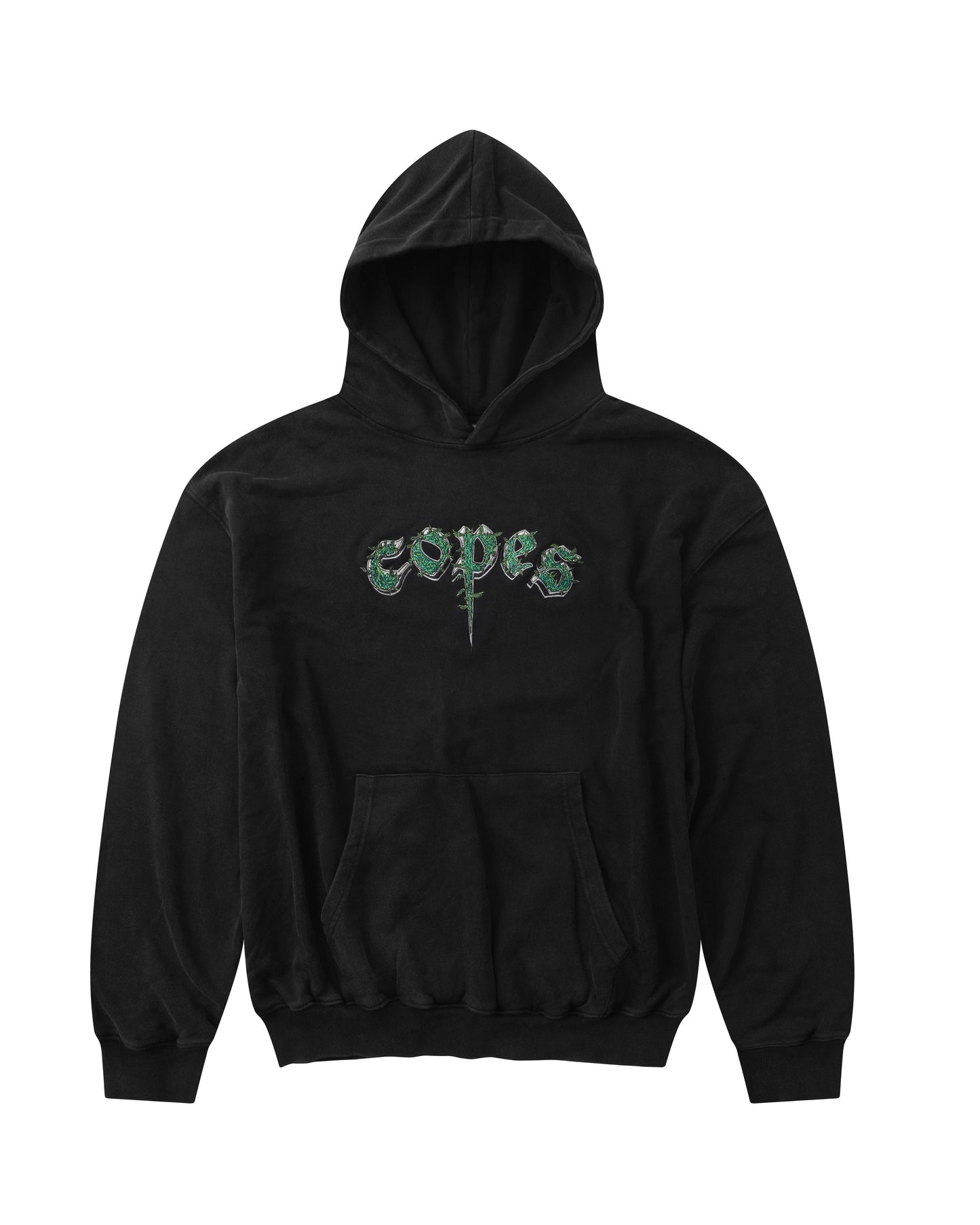 Copes Heavyweight French Terry Stone Washed Embroidered 420 Logo Hoodie
