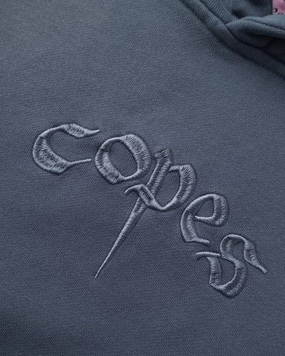 Copes Heavyweight French Terry Sun Washed Embroidered Logo Hoodie (Eeore)