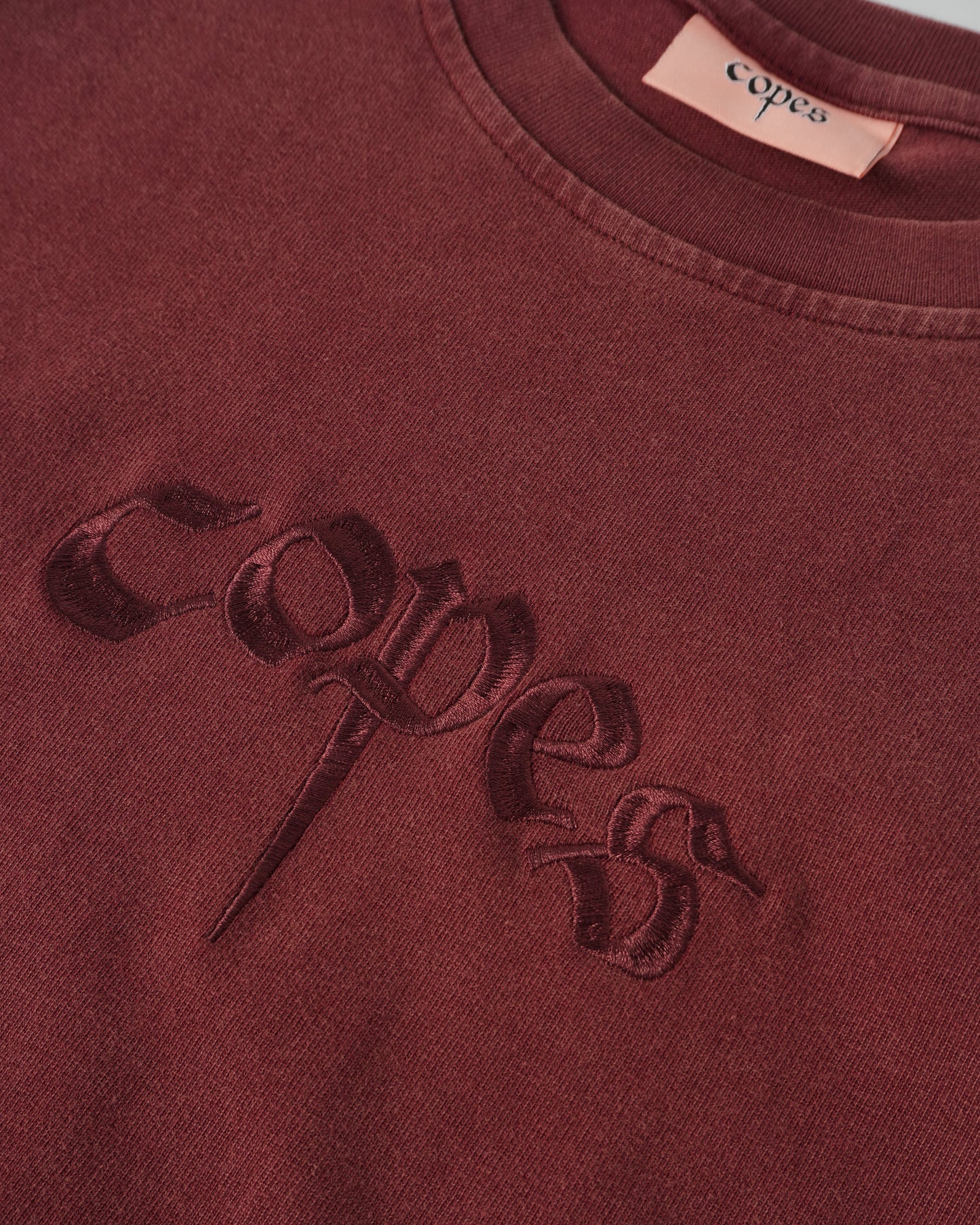 Copes Embroidered Logo Longsleeve (Oxblood)