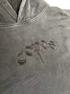 Copes Heavyweight French Terry Stone Washed Embroidered Logo Hoodie
