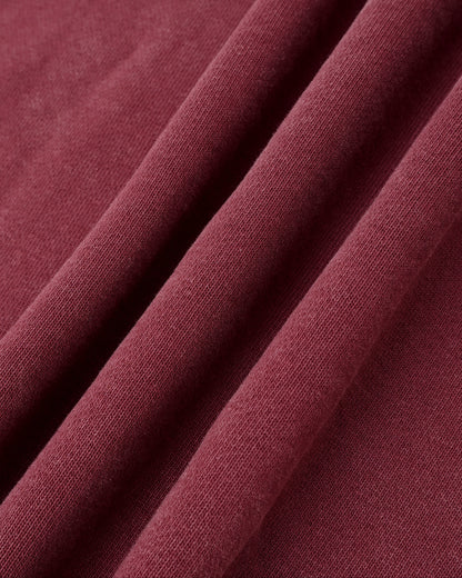 Wicca Phase 'Corinthiax' Patchwork French Terry Crewneck (Washed Wine)