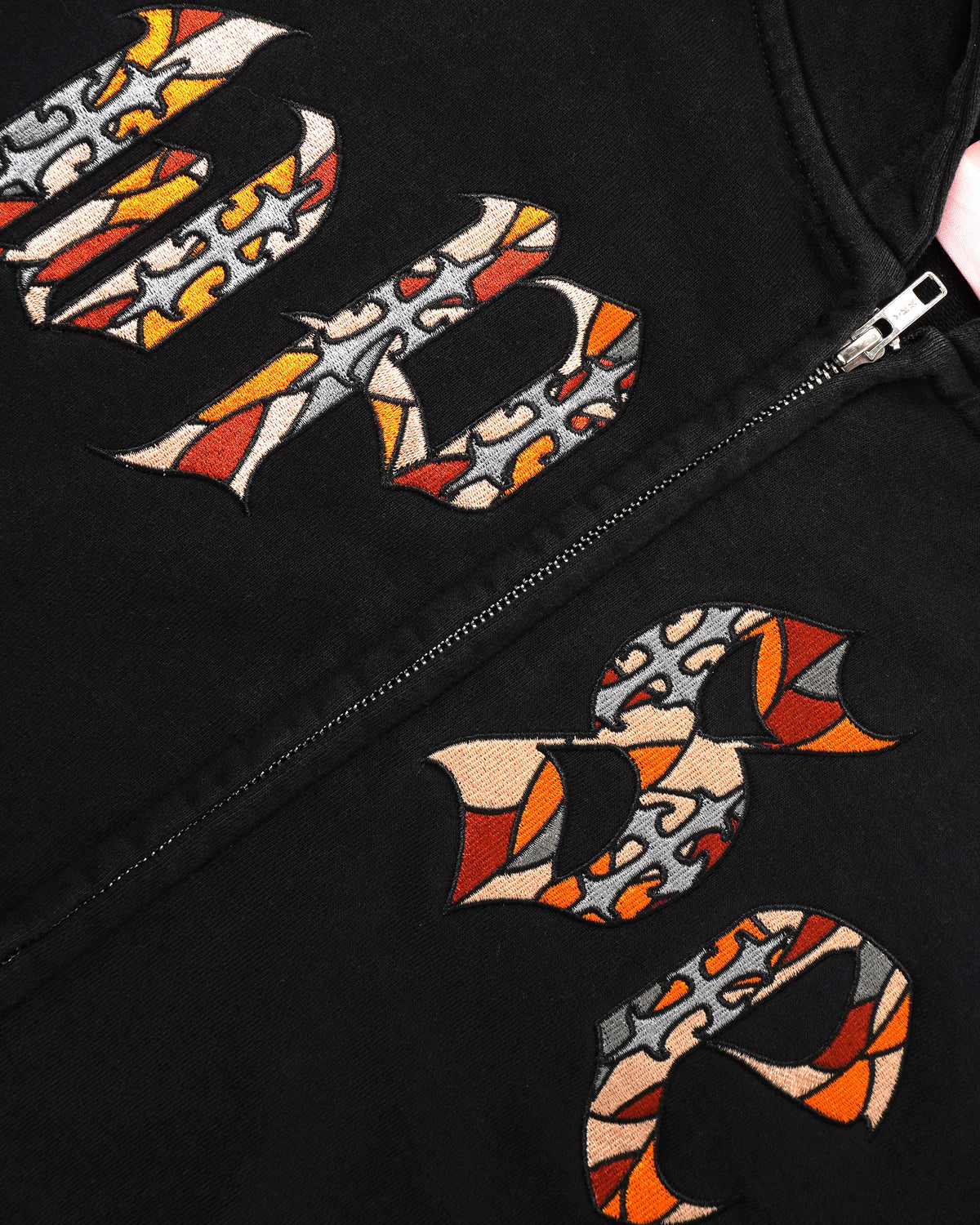 Wicca Phase 'Stained Glass' Heavyweight French Terry Embroidered Zip Hoodie