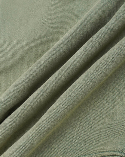 Copes Heavyweight French Terry Sun Washed Zip Hoodie (Swamp Green)