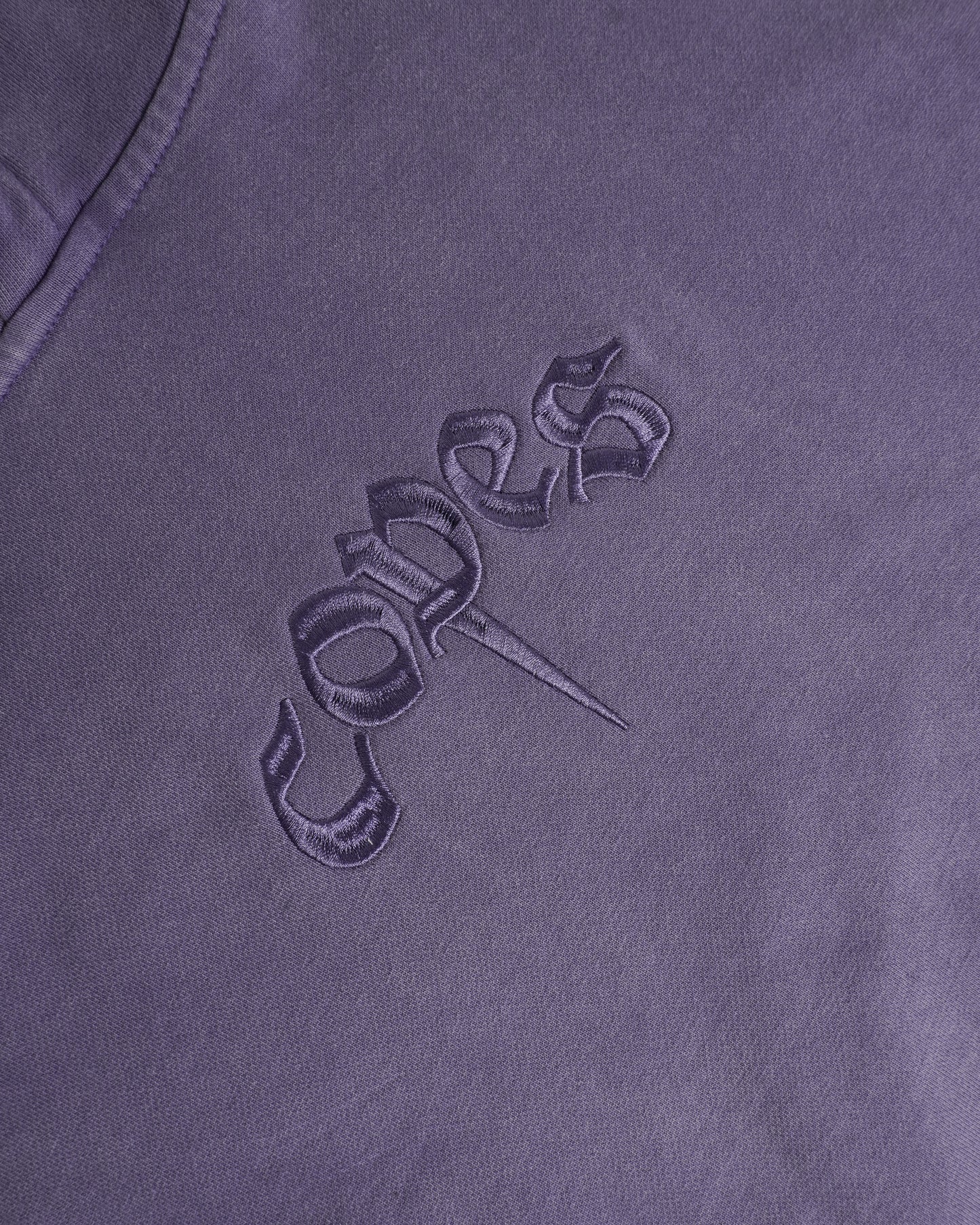 Copes Heavyweight French Terry Stone Washed Embroidered Logo Hoodie (Purple Palooza)