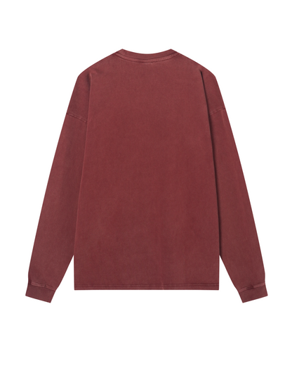 Copes Embroidered Logo Longsleeve (Oxblood)