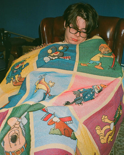 Hivemind Cartoon Puns Blanket