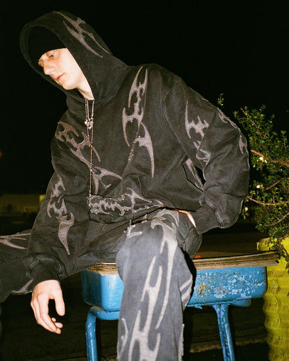 Investigate Antarctica 'Tribal' Patchwork Heavyweight French Terry Hoodie