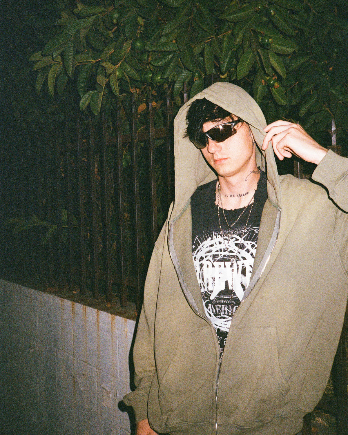 Copes Heavyweight French Terry Sun Washed Zip Hoodie (Swamp Green)