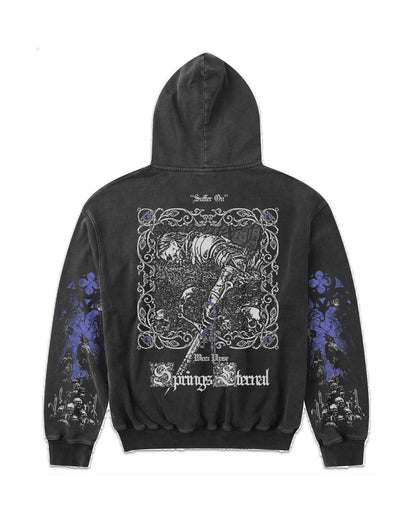 Wicca Phase 'Midnight at the Castle Moorlands' Heavyweight French Terry Stone Washed Hoodie