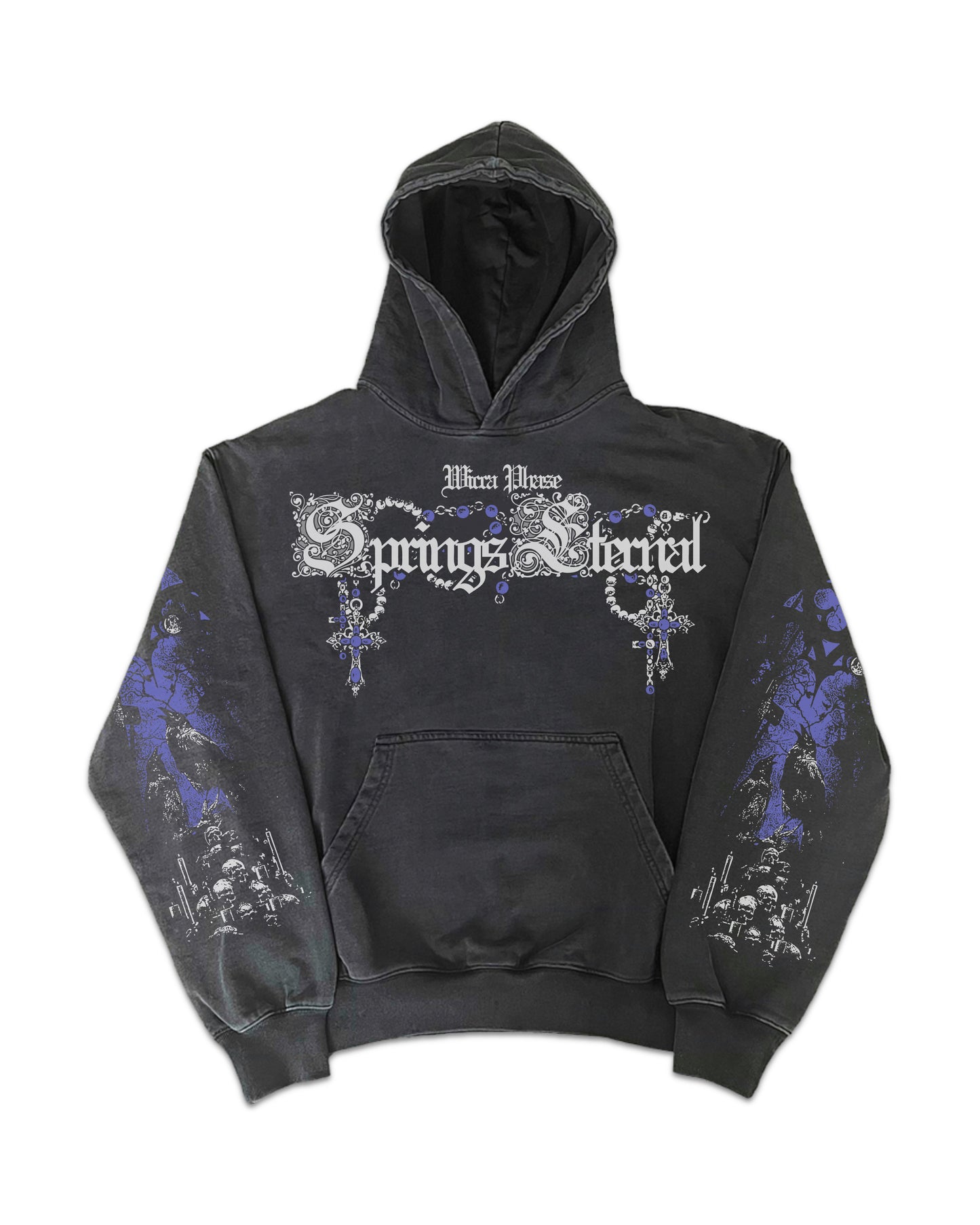 Wicca Phase 'Midnight at the Castle Moorlands' Heavyweight French Terry Stone Washed Hoodie