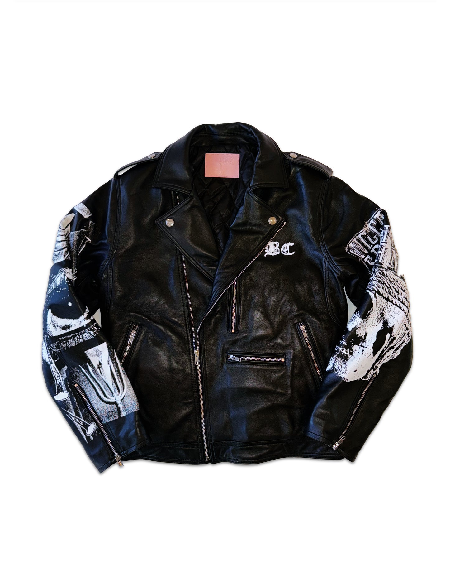 Wicca Phase 'Fallen Angel' Leather Biker Jacket