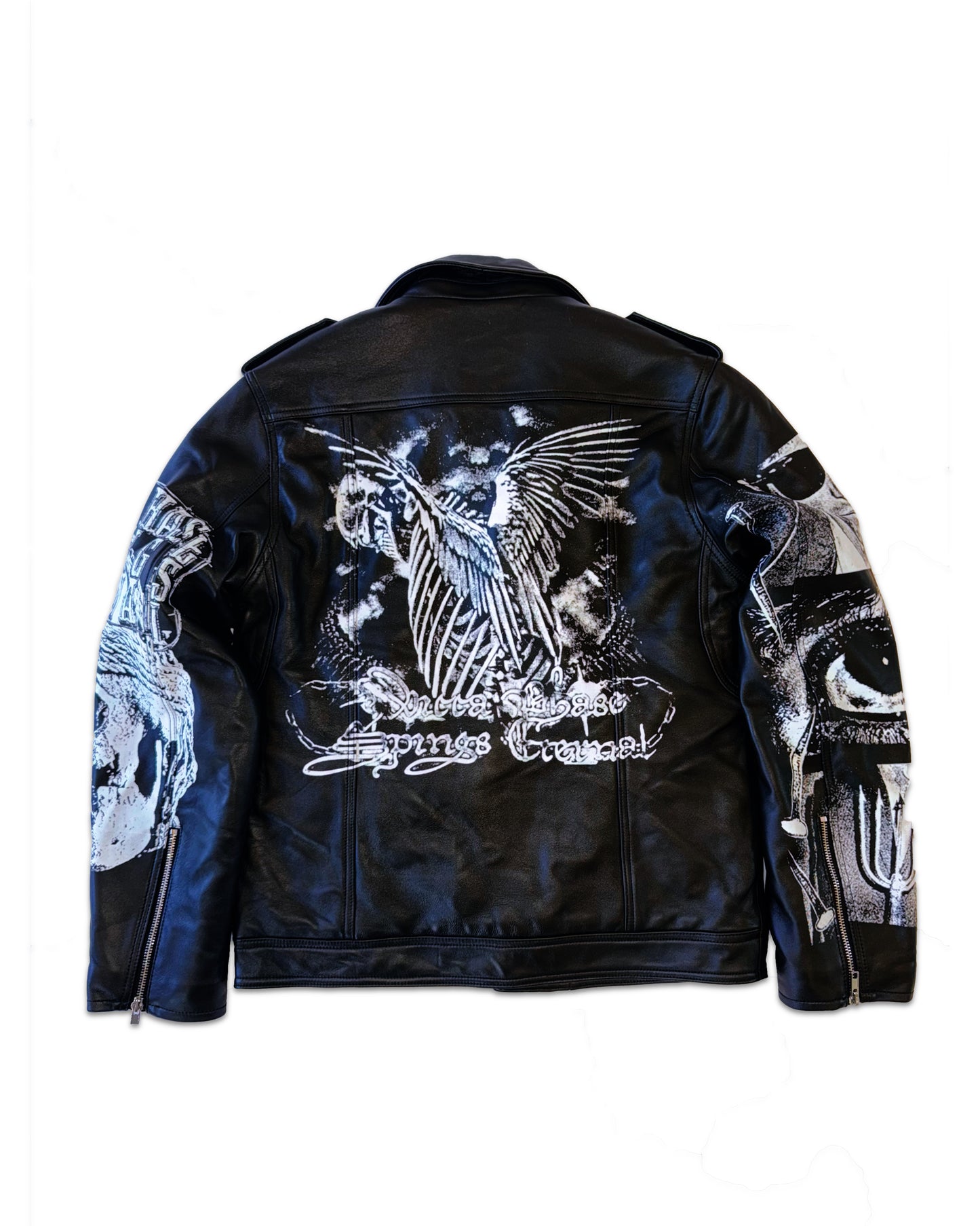 Wicca Phase 'Fallen Angel' Leather Biker Jacket