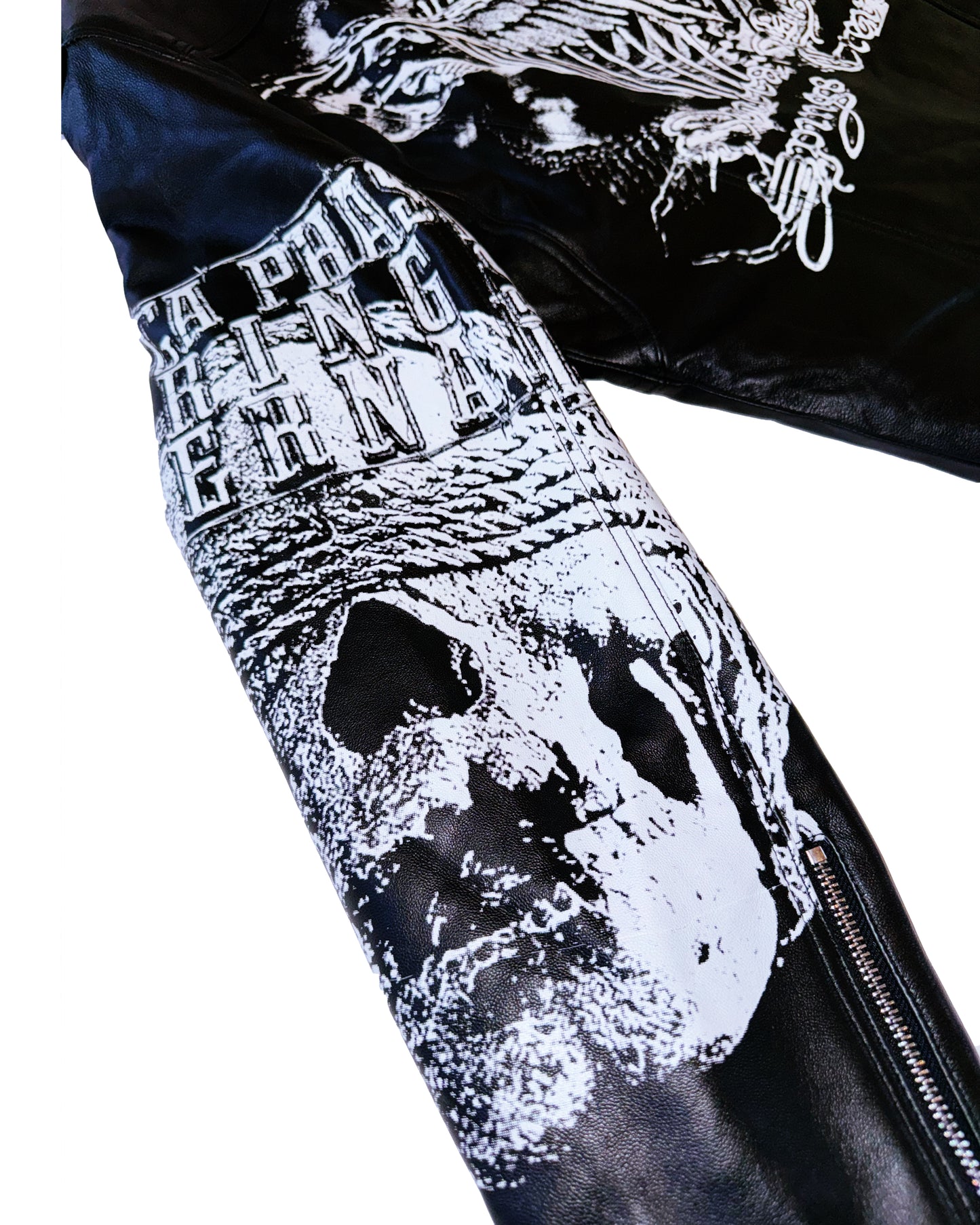 Wicca Phase 'Fallen Angel' Leather Biker Jacket