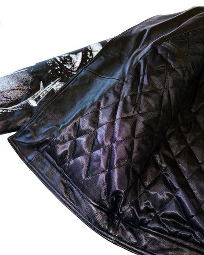 Wicca Phase 'Fallen Angel' Leather Biker Jacket