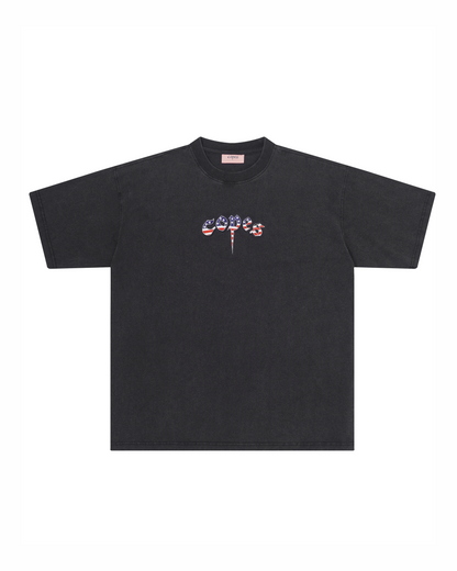 Copes Embroidered 4th of July Logo T-Shirt