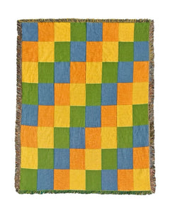 Hivemind Colorblock Checkered Blanket