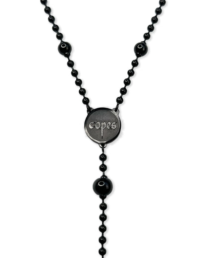 Wicca Phase Fallen Angel Rosary - Black Gunmetal