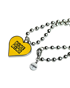 Hivemind Yellow Heart Necklace
