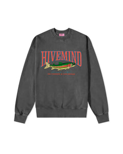 Hivemind French Terry Stitched Fish Crewneck