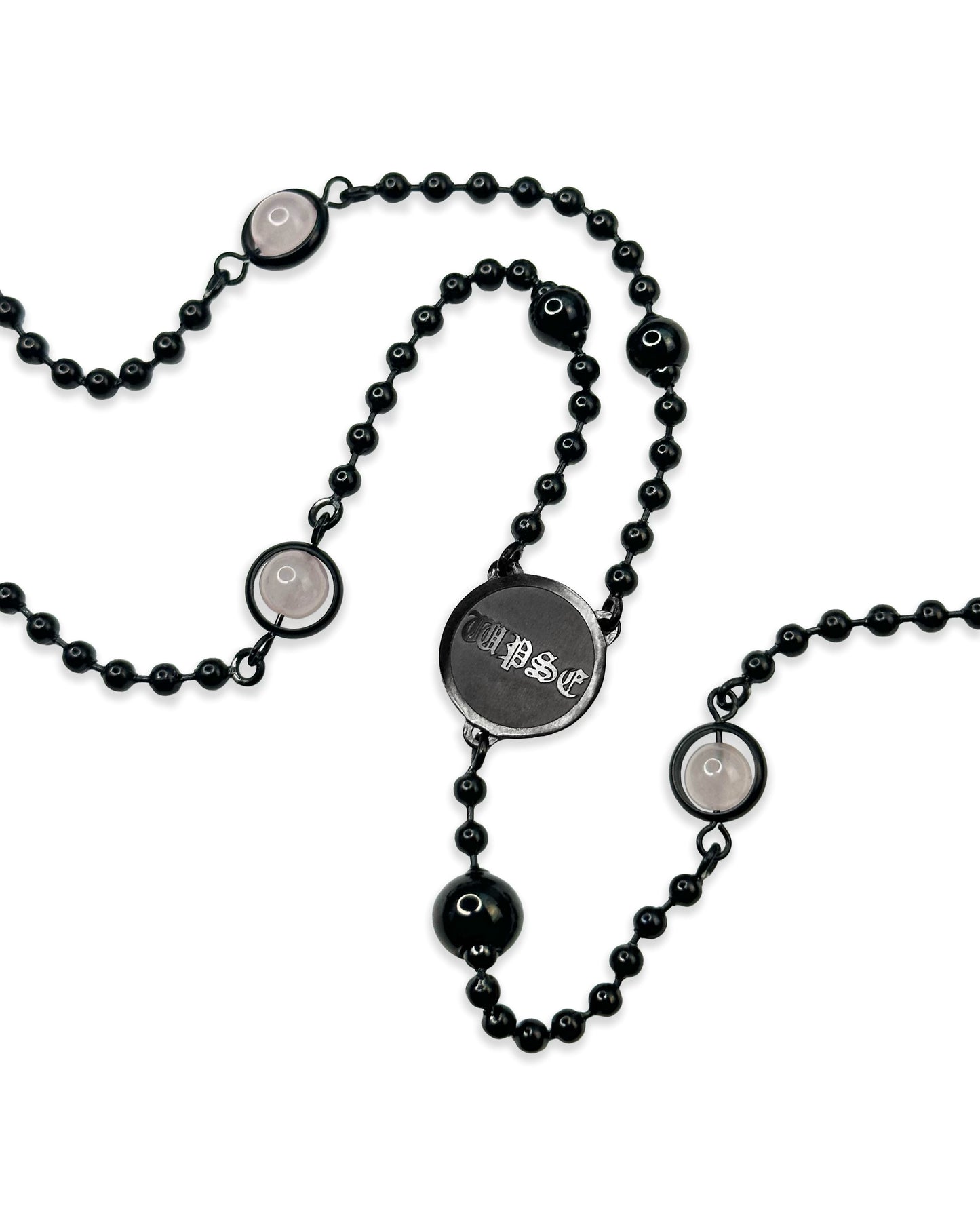 Wicca Phase Fallen Angel Rosary - Black Gunmetal