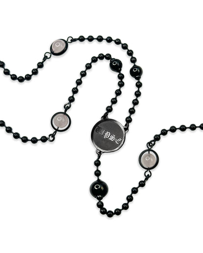 Wicca Phase Fallen Angel Rosary - Black Gunmetal