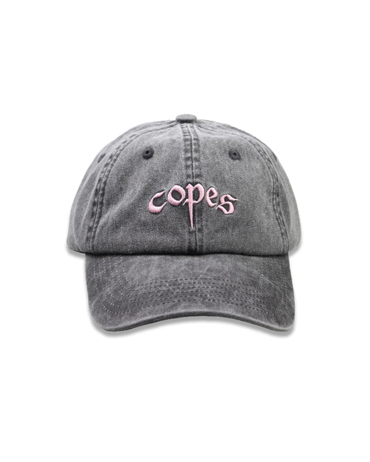 Copes Embroidered Logo Washed Hat (Black + Pink)