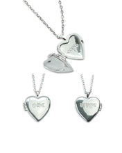 Load image into Gallery viewer, WPSE Sterling Silver Heart Locket Necklace
