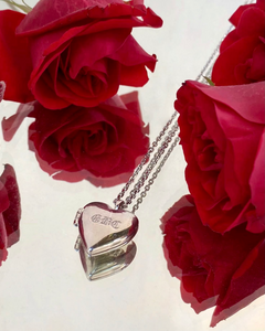 WPSE Sterling Silver Heart Locket Necklace