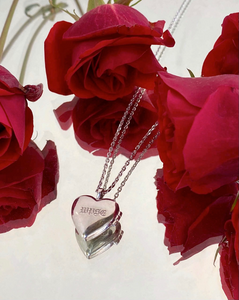WPSE Sterling Silver Heart Locket Necklace